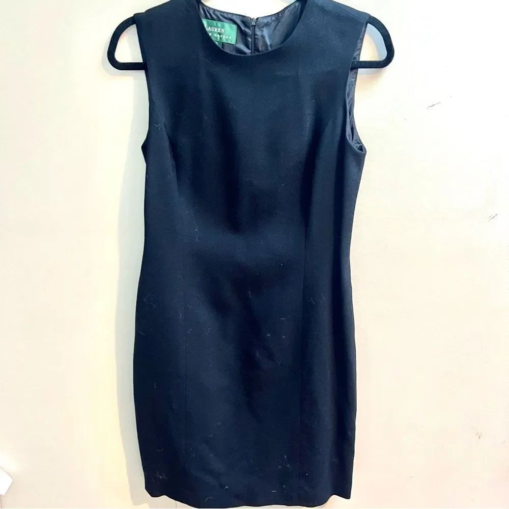 Lauren Ralph Lauren Black Sleeveless Sheath Dress 8